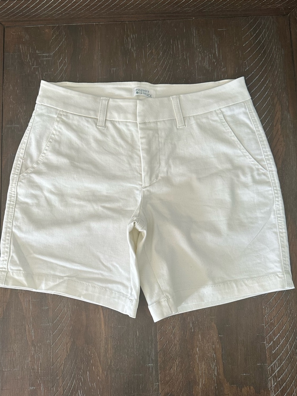 Market & Spruce White Cotton Shorts - Size 4